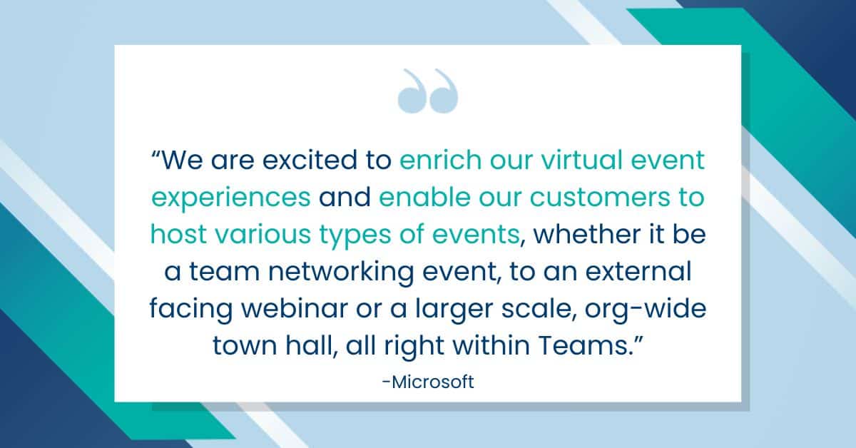 Enrich your virtual event experiences and host various types of events with MS Teams Town Halls